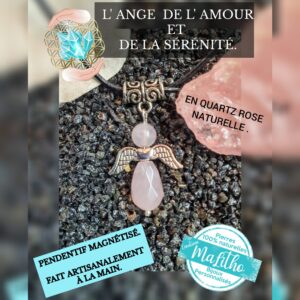 PERSONNALISEZ votre ANGE GARDIEN de L'AMOUR et de la SÉRÉNITÉ en QUARTZ ROSE.( Création MALITHO'' de chez Bijoux, pierres et bien-être).