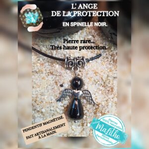PERSONNALISEZ votre ANGE GARDIEN DE PROTECTION EN SPINELLE NOIR Création MALITHO'' de chez Bijoux, pierres et bien-être.